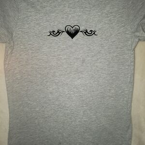 Aeropostale Gray Tee with Heart Design